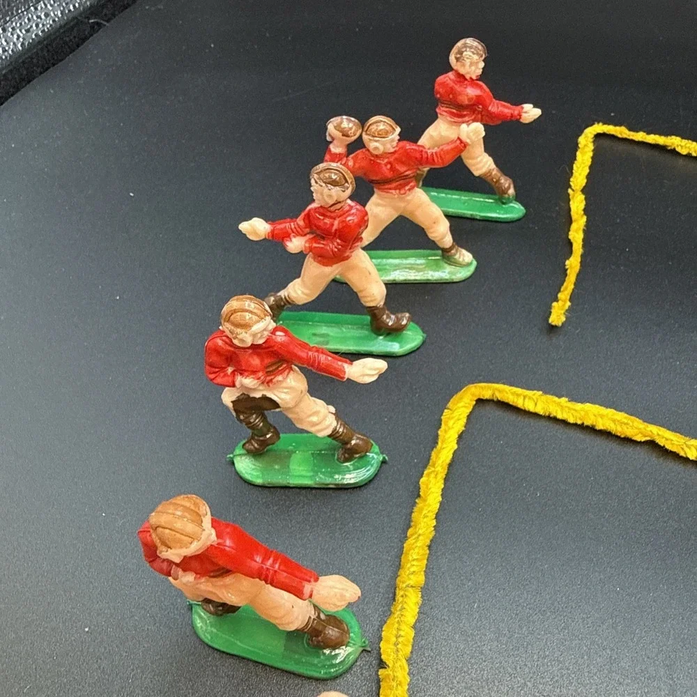 Vintage Football Rugby Players Cake Topper Figures Made In‎ Hong Kong